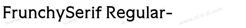 FrunchySerif Regular字体转换